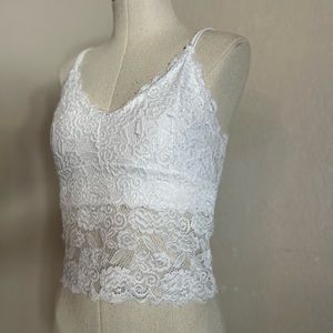 Lace crop top cami